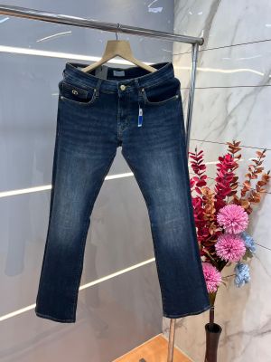 Christian Dio r Dark Shade Premium Imported Stretchable Lycra Fabric Boot Cut Denim with Embroidered Design 3400