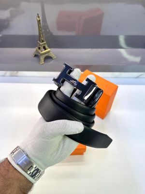 Herme_s Paris Full Black Belt Fa 159