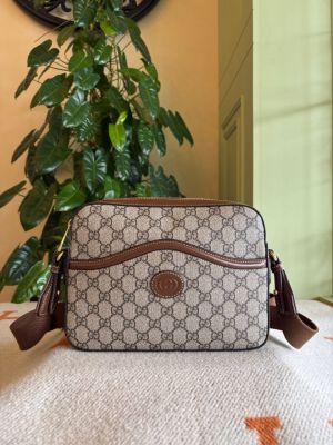 Gucci_GG_Supreme_Messenger_Unisex_Bag_Brown_Leather_With_OG_Box_&_Carry_Bag_645452