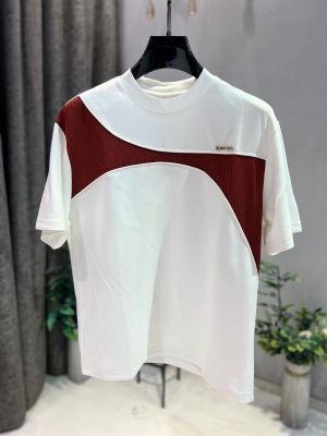 KOREAN IMPORTED HIGH DEMAND ARTICLE T-SHIRT WHITE AND RED 