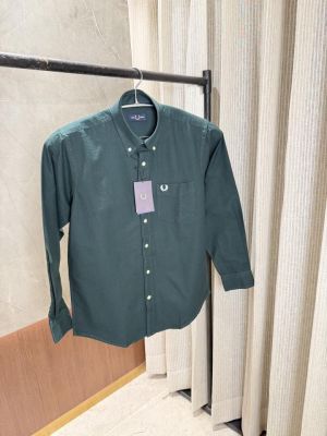 Fredperry Green Premium Oxford Cotton Shirt