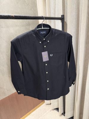 Fredperry Black Premium Oxford Cotton Shirt