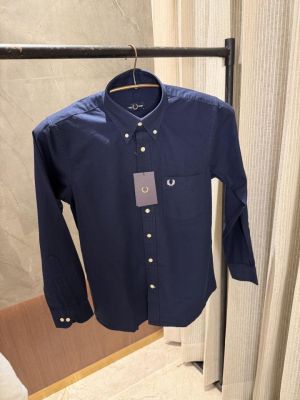 Fredperry Navyblue Premium Oxford Cotton Shirt