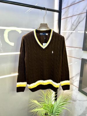 Ralph_Lauren Brown Imported knitted Super Premium Pullovers F3181-BR