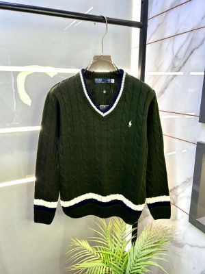 Ralph_Lauren Green Imported knitted Super Premium Pullovers F3181-GR