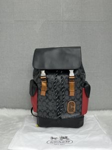 Coach_Black-Red_Rivington_ColorBlock_Unisex_Backpack_With_DustCover