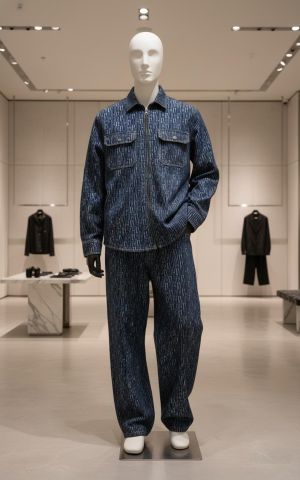 Amir i Blue Premium Imported Fabric All Over Monogram Printed Design Tracksuit 3409