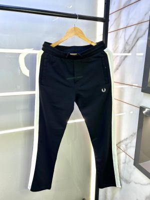 Fred Perry Imported Black Embroidery Logo Super Premium Track Pant F3210-BL