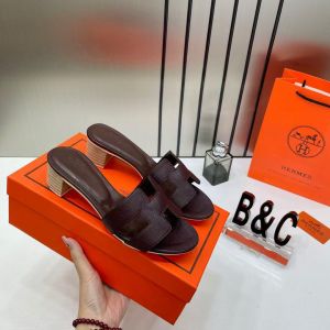 Hermes_Oran_Chocolate_Brown_Pump_For_Her_With_Original_Box_And_Carry_Bag
