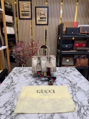 Gucc_i GG Ophidia Handbag With Dust Bag (Cream)