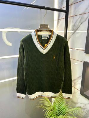 Ralph_Lauren Green Imported knitted Super Premium Pullovers F3287-GR