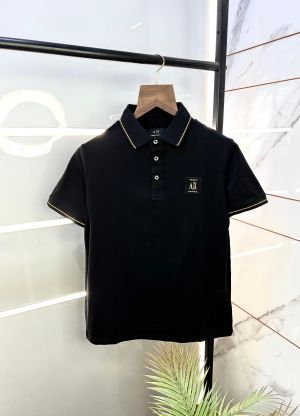 Arman_i Exchange Black Polo Neck Premium Collar T-shirt F1459-BL