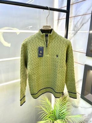 Ralph_Lauren Imported Green knitted Super Premium Pullovers F3289-GR