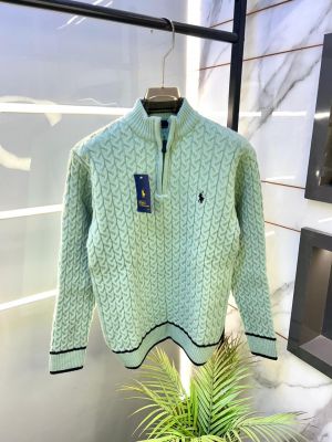 Ralph_Lauren Imported Green knitted Super Premium Pullovers F3289-MGR