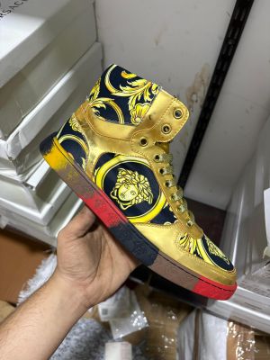 VERSACCE PREMIUM PARTY GOLD SNEAKER HIGH TOP