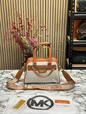 MICHAEL_KORS TRIBAL MINI HAND BAG WITH DUST BAG PREMIUM QUALITY [ BEIGE]