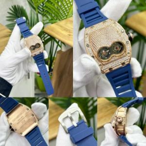 RICHARD MILLE BLUE FULL DIAMOND ICED WC 606