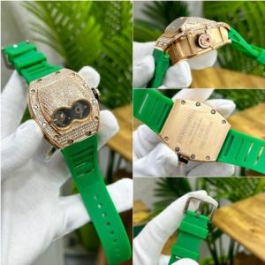 RICHARD MILLE GREEN FULL DIAMOND ICED WC 605
