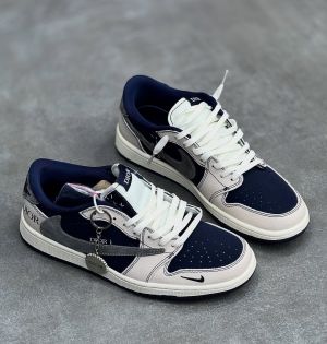 Dioor Air Jordan Retr o 1 X Travis Scott Navy Blue