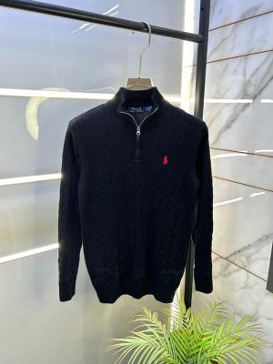 Ralph_Lauren Black Imported knitted Super Premium Pullovers F3331-BL