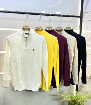 Ralph_Lauren Yellow Imported knitted Super Premium Pullovers F3331-YE