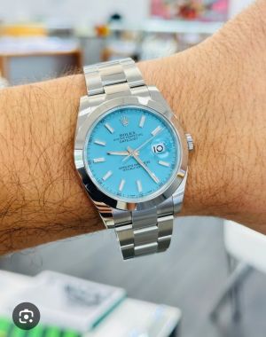 Wrist role x oyester 41 Tiffany blue date just 
