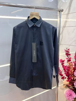 Arman i Exchange Grey Premium Patch Logo Shirt Zip Style With custom Branded Button Tagging And Brand Packing 3423