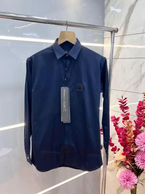 Arman i Exchange Navy Premium Patch Logo Shirt Zip Style With custom Branded Button Tagging And Brand Packing 3424