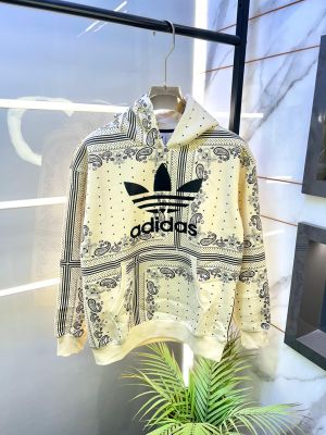 Adida s Imported Allover Print Black Super Premium Hoodie F3311-B1
