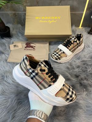  BURRBERRY REGIS CHECKERED BEIGE WHITE PREMIUM SNEAKER