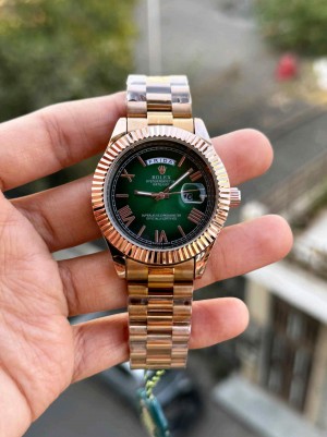 ROLE X DAY DATE Rose gold green dial