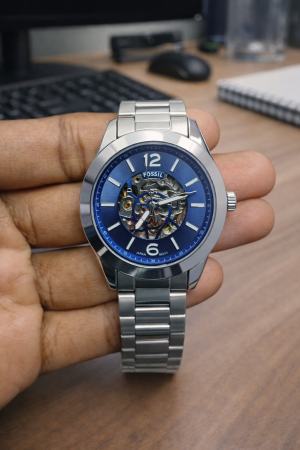 FOSSIL_AUTOMATIC_SILVER_BLUE_SH300