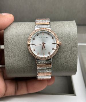 Bvlgari Ladie Swiss Made Rosegold TT White Dial