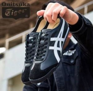 Onitsuka tiger black leather womens fix