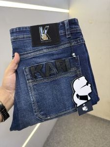 KARL LAGERFIELD PREMIUM BLUE DENIM JEANS STRAIGHT FIT LENGHT 41