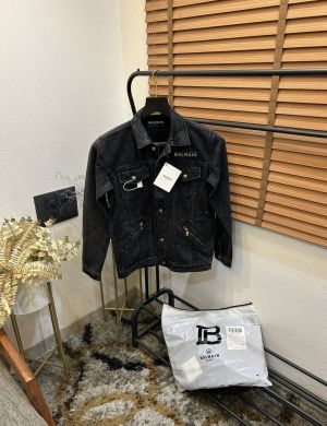 Balmai_n Turkey Imported Very Premium Highly Detailed Denim Black Jacket (DN560)