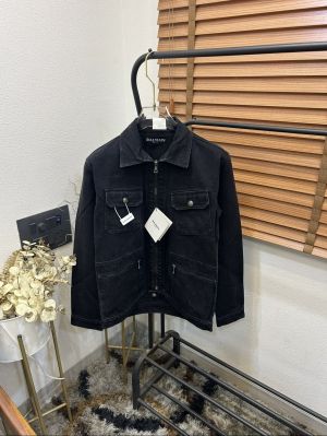 Balmai_n Turkey Imported Very Premium Highly Detailed Denim Black Jacket (DN560)