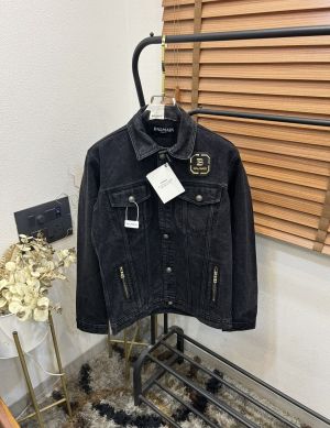 Balmai_n Turkey Imported Very Premium Highly Detailed Denim Black Jacket (DN560)