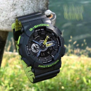 G SHOCK GA 110 BLACK GREEN