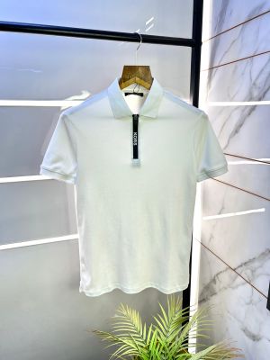 Michael_Kors White Polo Premium Collar Neck T-shirt F2991-WH