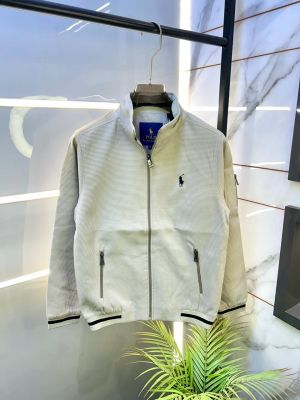Ralph_Lauren Imported Cream Super Premium Zipper Jacket F3318-CR