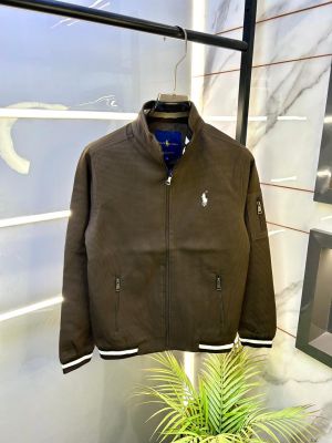 Ralph_Lauren Imported Brown Super Premium Zipper Jacket F3318-BR