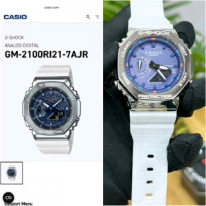 G SHOCK GA 2100 WHITE BLUE