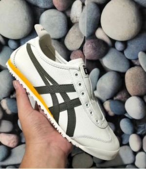 Onitsuka tiger leather slip on mango olive womens fix