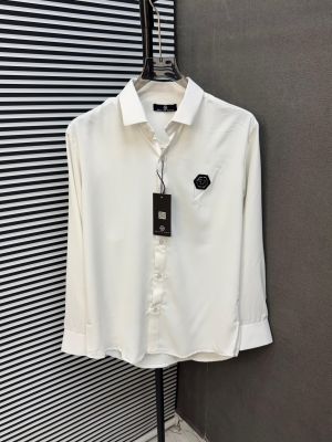 _PHILIPP_PLEIN_WHITE_100%_IMPORTED_STONE_WORK_VERY_PREMIUM_SHIRT_395