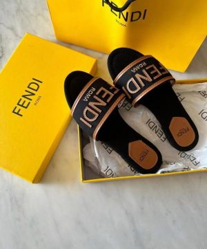 Fendi_Black_Denim_Washed_Flats_With_OriginalBox_CarryBag