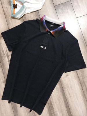 Hugo_Boss Navy Premium Collar Neck Polo T-shirt F2640-NY