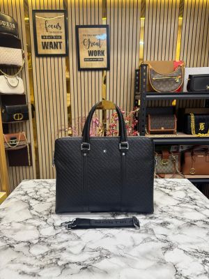 Mont blanc Embossed Premium Quality Laptop Bag (WY1967-5 Black)