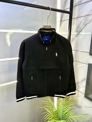 Ralph_Lauren Imported Black Super Premium Zipper Jacket F3318-BL