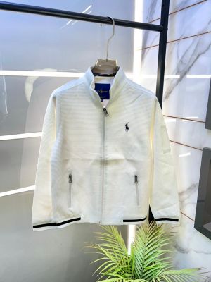 Ralph_Lauren Imported White Super Premium Zipper Jacket F3318-WH